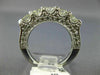 ESTATE 1.93CT DIAMOND 18K WHITE GOLD 3D FIVE STONE DOUBLE SIDED ANNIVERSARY RING