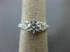 ESTATE EGL 1.47CT DIAMOND 14KT WHITE GOLD 3 STONE ETOILE ENGAGEMENT RING #22135
