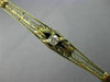 ANTIQUE LARGE .4CT OLD MINE DIAMOND 14K YELLOW GOLD FILIGREE VICTORIAN PIN 26164