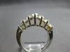 ESTATE 1.30CT DIAMOND 14KT WHITE GOLD GRADUATING WEDDING ANNIVERSARY RING #27964