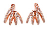 ESTATE .75CT DIAMOND 18KT ROSE GOLD 3D CLASSIC DOUBLE V FUN HANGING EARRINGS