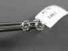 ESTATE .45CT DIAMOND 14K WHITE GOLD ROUND CLASSIC SCREW BACK STUD EARRINGS #2792
