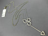 ESTATE .37CT DIAMOND 18KT WHITE GOLD 3D MULTI SHAPE LARIAT FUN NECKLACE