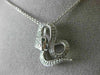 ESTATE .32CT DIAMOND & AAA SAPPHIRE 14KT WHITE GOLD 3D SNAKE FLOATING PENDANT