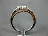 ESTATE .65CT DIAMOND 14KT WHITE & ROSE GOLD 3D TWO STONE SIDE BY SIDE LOVE RING