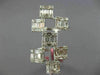 EXTRA LARGE 1.18CT ROUND & BAGUETTE DIAMOND 18KT WHITE GOLD 3D MULTI SQUARE RING