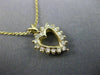 ESTATE SMALL .30CT DIAMOND 14KT YELLOW GOLD 3D CLASSIC OPEN HEART PENDANT #10801