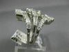 ANTIQUE LARGE 3.34CT DIAMOND PLATINUM INSERT WEDDING ENGAGEMENT RING SET #847