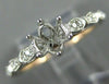 ESTATE .08CT DIAMOND 14K WHITE & ROSE GOLD 3D 6 PRONG SEMI MOUNT ENGAGEMENT RING