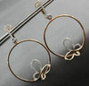 ESTATE LARGE .33CT DIAMOND 14K 2 TONE GOLD BUTTERFLY CIRCULAR LEVERBACK EARRINGS