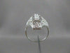 ANTIQUE .45CT OLD MINE DIAMOND PLATINUM 3 STONE FILIGREE ENGAGEMENT RING #20968