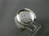 ANTIQUE LARGE .62CT ROUND DIAMOND 18KT WHITE GOLD 3D OVAL RING BEAUTIFUL! #22508