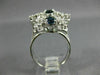 LARGE 1.86CT DIAMOND & AAA SAPPHIRE 14K WHITE GOLD BUTTERFLY FLOWER RING #26653