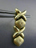 ESTATE 14KT YELLOW GOLD CRISS CROSS DIAMOND CUT HANGING X O LOVE EARRINGS #25198