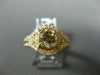 ESTATE 1.56CT WHITE & CHOCOLATE FANCY DIAMOND 14K ROSE GOLD HALO ENGAGEMENT RING