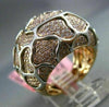 ESTATE MASSIVE 1.41CT DIAMOND 18KT WHITE & ROSE GOLD 3D PEBBLED LOOK PAVE RING