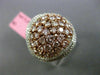ESTATE LARGE 2.45CT PINK & WHITE DIAMOND 18KT 2 TONE GOLD MULTI SHAPE OVAL RING