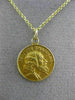 ANTIQUE 14KT YELLOW GOLD HANDCRAFTED SAINT JUDE THADDEUS PENDANT & CHAIN #24987