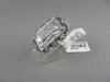 ESTATE FILIGREE 14KT WHITE 14.48CT RECTANGULAR AAA PINK AMETHYST GOLD RING