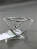 ESTATE LARGE .85CT DIAMOND 18KT WHITE GOLD 3D OPEN DOUBLE INFINITY LOVE RING