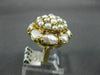 ANTIQUE LARGE AAA SOUTH SEA PEARL 14KT YELLOW GOLD 3D FLOWER CLUSTER RING #22299
