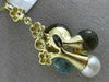 ESTATE LARGE 6.65CT DIAMOND & AAA MULTI COLOR GEM 14K YELLOW GOLD FLOWER PENDANT