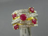 LARGE 2.43CT DIAMOND & AAA RUBY 14KT YELLOW GOLD CRISS CROSS ANNIVERSARY RING