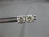 ESTATE 1.0CT DIAMOND 14KT WHITE GOLD 3D SOLITAIRE CLASSIC STUD EARRINGS #16585
