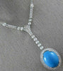 ANTIQUE 5.80CT DIAMOND & AAA TURQUOISE 14K WHITE GOLD HALO ETOILE NECKLACE 21870