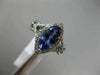 LARGE 1.70CT DIAMOND & AAA TANZANITE 14KT WHITE GOLD 3D INFINITY ENGAGEMENT RING