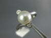 ESTATE .08CT DIAMOND & AAA SOUTH SEA PEARL 18K WHITE GOLD CRISS CROSS RING #1010