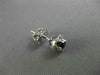 ESTATE .98CT WHITE & BLACK DIAMOND 18KT WHITE GOLD 3D HALO ROUND STUD EARRINGS
