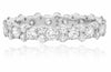 ESTATE 1.84CT DIAMOND 14KT WHITE GOLD 2 ROW ETERNITY WEDDING ANNIVERSARY RING