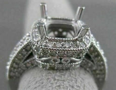ESTATE 1.93CTW DIAMOND 14K GOLD RING SQUARE SEMI MOUNT ENGAGEMENT FILIGREE 20963
