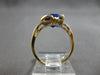 ESTATE AAA SAPPHIRE 14K YELLOW GOLD 3D CLASSIC OVAL FUN LOVE RING #27850