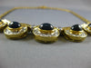 LARGE & LONG 16.0CT DIAMOND & AAA SAPPHIRE 18KT YELLOW GOLD LOVE KNOT NECKLACE