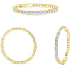 .50CT DIAMOND 14KT YELLOW GOLD 3D ROUND 2mm SHARED PRONG LUCIDA ANNIVERSARY RING