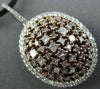 LARGE 1.89CT WHITE & PINK DIAMOND 18KT WHITE & ROSE GOLD DOME OVAL LOVE PENDANT