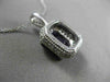 ESTATE LARGE 4.61CT DIAMOND & AMETHYST 14KT WHITE GOLD MILGRAIN FLOATING PENDANT