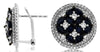 3.7CT DIAMOND & AAA SAPPHIRE 14KT WHITE GOLD ROUND & MARQUISE HANGING EARRINGS
