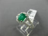 ESTATE 1.28CT DIAMOND & AAA EMERALD 14KT WHITE GOLD SQUARE HALO ENGAGEMENT RING