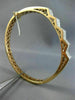 ESTATE WIDE 5.52CT DIAMOND 14KT ROSE GOLD 3D MULTI ROW PYRAMID BANGLE BRACELET