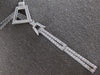 ESTATE LARGE .75CT DIAMOND 14KT WHITE GOLD DOUBLE BAR LOVE KNOT LARIAT NECKLACE