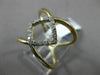 ESTATE WIDE .22CT DIAMOND 14KT YELLOW GOLD X OPEN CRISS CROSS INFINITY LOVE RING