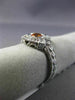 LARGE .92CT DIAMOND & AAA YELLOW SAPPHIRE 14KT WHITE GOLD BEZEL ENGAGEMENT RING