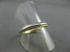 ESTATE PLATINUM & 18KT YELLOW GOLD3D PLAIN MILGRAIN WEDDING BAND RING 3MM #21863