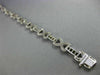 ESTATE 4.18CT DIAMOND MULTI COLOR SAPPHIRE 14K WHITE GOLD X LOVE TENNIS BRACELET