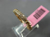 ESTATE .31CT DIAMOND 14KT ROSE GOLD 3D MULTI ROW BEADED WEDDING ANNIVERSARY RING