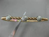 ESTATE .35CT DIAMOND 14KT WHITE & ROSE GOLD PAST PRESENT FUTURE BANGLE BRACELET