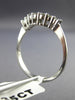 ESTATE .35CT DIAMOND 14KT WHITE GOLD 7 STONE "V" SHAPE ANNIVERSARY RING #18170